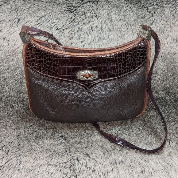 Brighton Vintage Leather Bag Brown 812350 - Picture 1 of 10